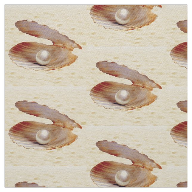 Austern-Perle im Sand Stoff (Muster)