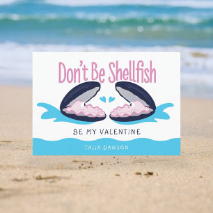 Austern-Schulventile für den Valentinstag Dankeskarte