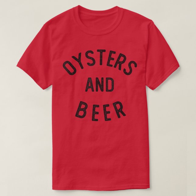 Austern und Bier T-Shirt (Design vorne)