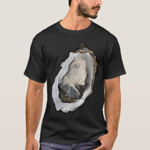 Austern und Perlen in Sahne T-Shirt