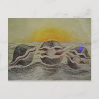 Austern und Perlen Postkarte