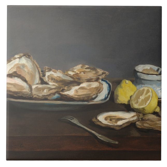 Austern (von Edouard Manet) Fliese (Vorderseite)