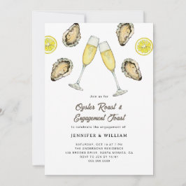 Austernbraten-Champagner-Verlobung  Einladung