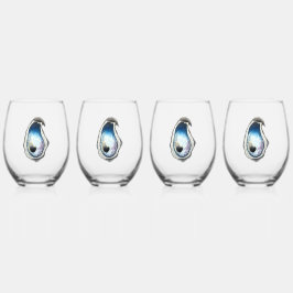 Austernglas - 4 Set Weinglas Ohne Stiel