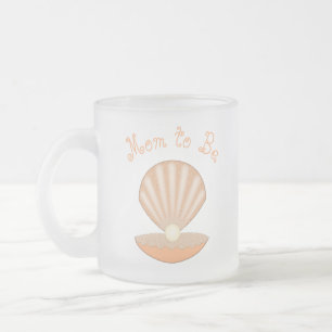 Austernschale und Perle Geschlechtsneutrales Mom t Mattglastasse