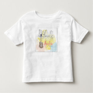 Austin, Aquarell-Skizze Texas   Kleinkind T-shirt