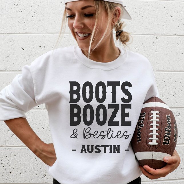 Austin Bachelorette Boots Boots Booze Besties Cust Sweatshirt (Von Creator hochgeladen)