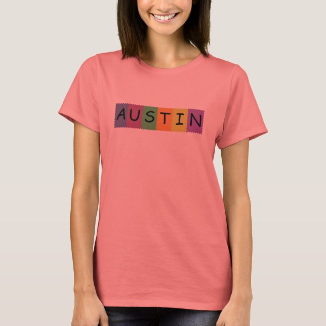 Austin Briefmarke T-Shirt (Vorderseite)