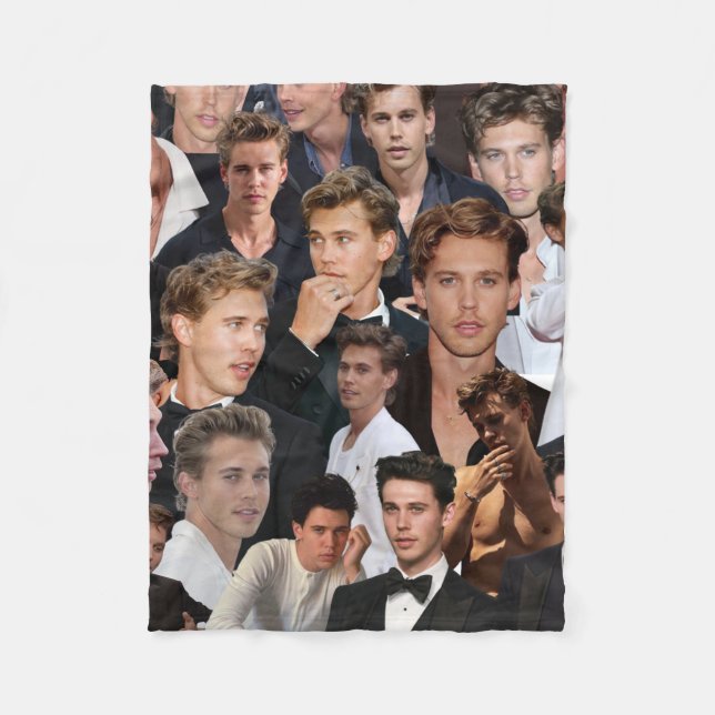 Austin Butler Foto Collage Fleecedecke (Vorderseite)