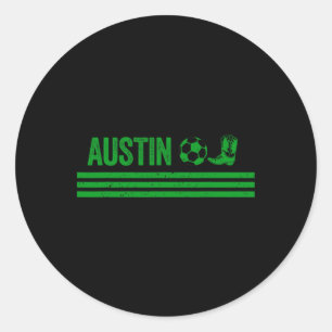 Austin Cowboy Boot Football Club Runder Aufkleber