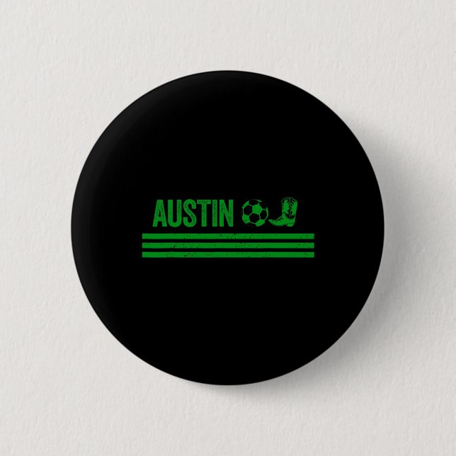 Austin Cowboy Stiefel Fußball Club  Button (Vorderseite)