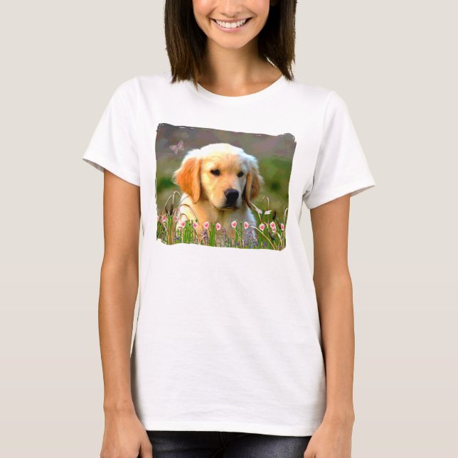 Austin das goldene Labrador T-Shirt (Vorderseite)