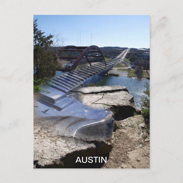 Austin Guitar Bridge Postkarte (Vorderseite)