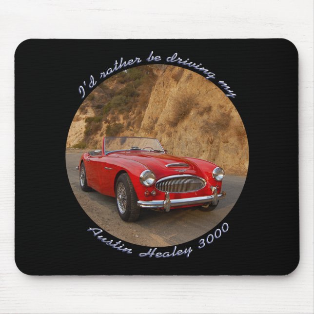 Austin Healey rotes Sportscar Mousepad (Vorne)