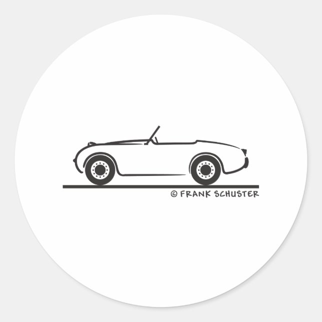 Austin Healey Sprite Runder Aufkleber (Vorderseite)