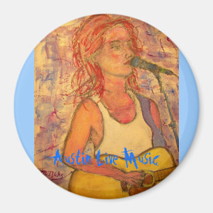 Austin Live Music Girl Magnet