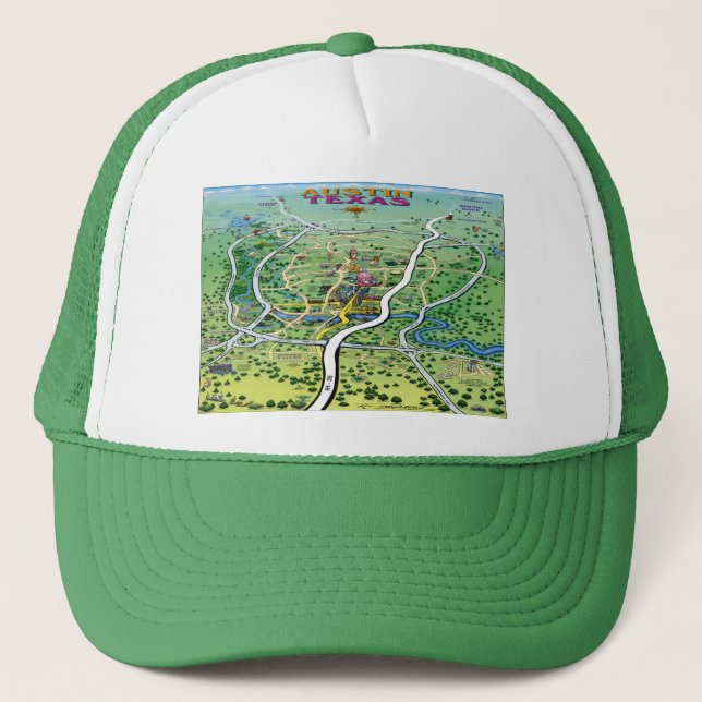 Austin Map Truckerkappe (Vorderseite)