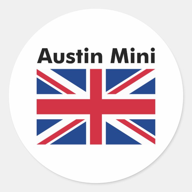 Austin Mini Runder Aufkleber (Vorderseite)