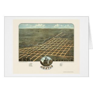 Austin, panoramische Karte Mangans - 1870