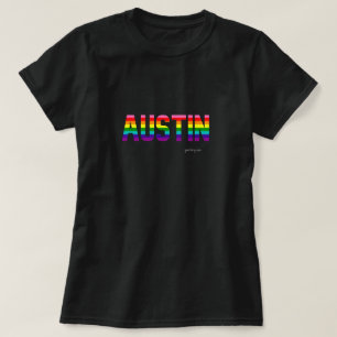 Austin Pride T Shirt W.   Regenbogenflagge