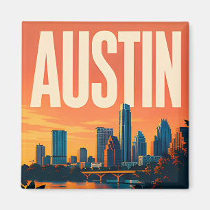 Austin Riverfront Texas Kapitol Magnet