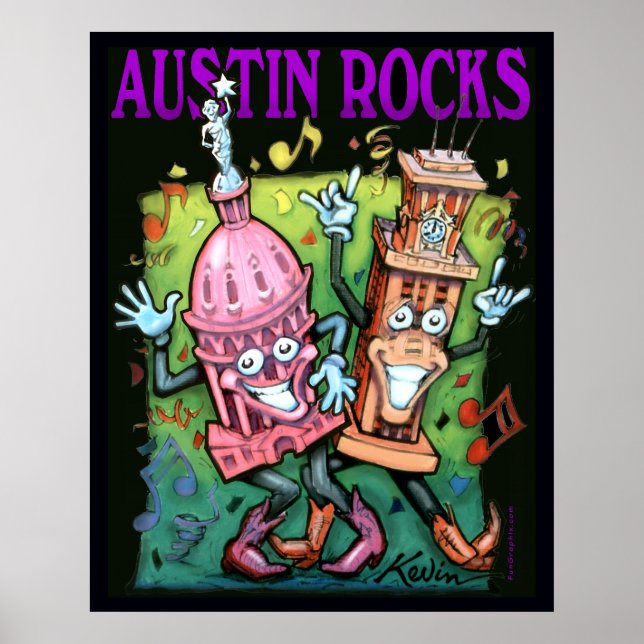 Austin Rocks Poster (Vorne)