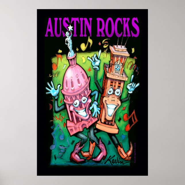 Austin Rocks Poster (Vorne)