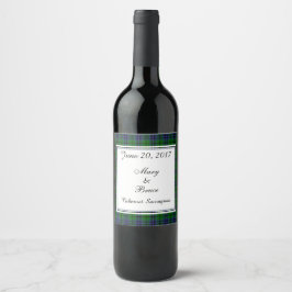 Austin Scottish Wedding Wine Label Weinetikett