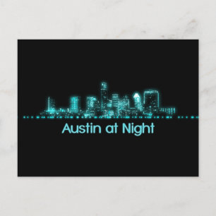 Austin Skyline Postkarte