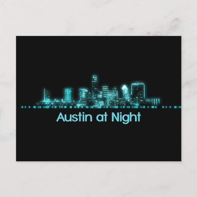 Austin Skyline Postkarte (Vorderseite)
