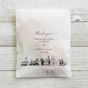 Austin Skyline Wedding Vielen Dank für Ihr Interes Geschenktütchen