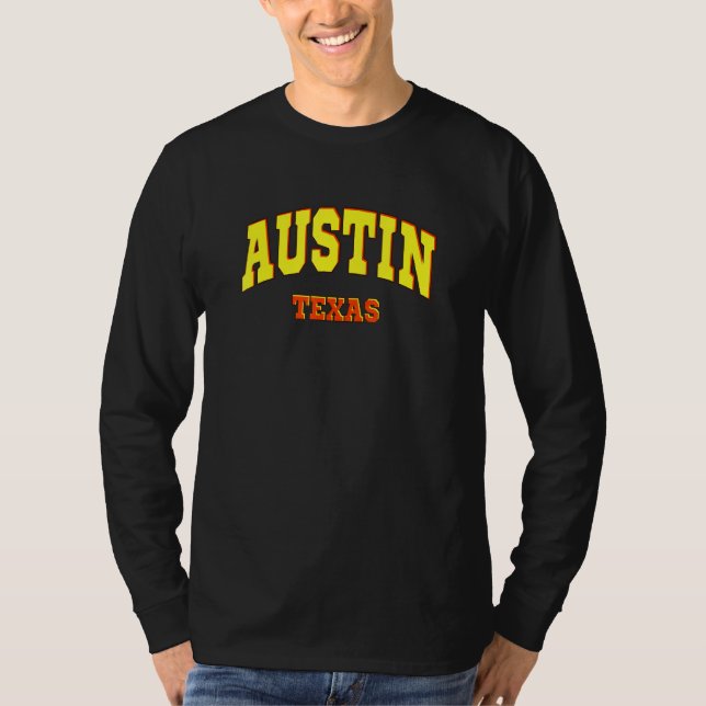 Austin Staat von Texas Sporty Ästhetik Design City T-Shirt (Vorderseite)