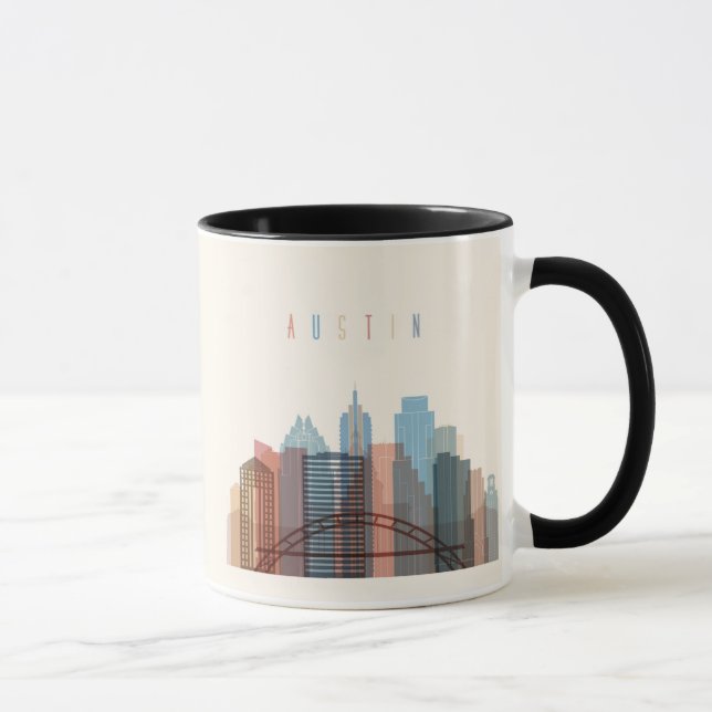 Austin, Stadt-Skyline Texas | Tasse (Rechts)