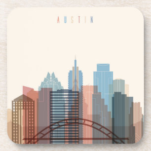 Austin, Stadt-Skyline Texas   Untersetzer