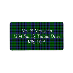 Austin Tartan Label Adressaufkleber