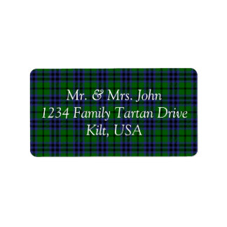 Austin Tartan Label Adressaufkleber