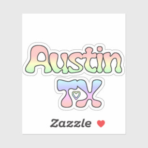 Austin Texas 70er Aufkleber
