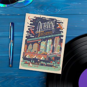 Austin, Texas - AKA: Bat City Postkarte