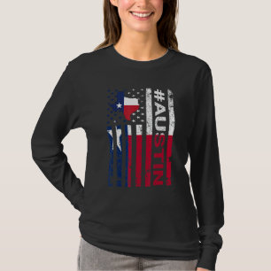Austin Texas American Flag Texas Staat USA Pride T-Shirt