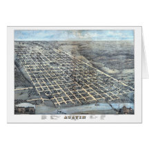 Austin, Texas Antique City Map von 1873