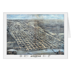 Austin, Texas Antique City Map von 1873