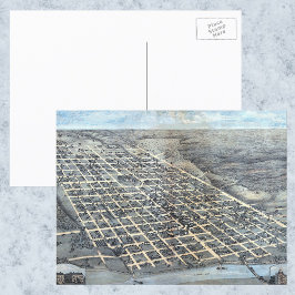 Austin, Texas Antique City Map von 1873 Postkarte
