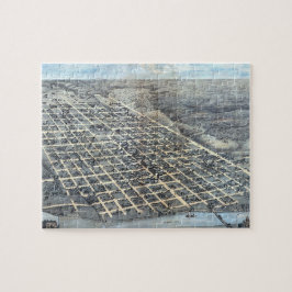 Austin, Texas Antique City Map von 1873 Puzzle