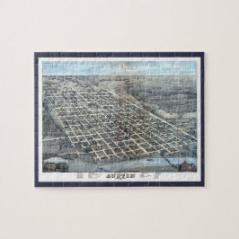 Austin, Texas Antique City Map von 1873 Puzzle