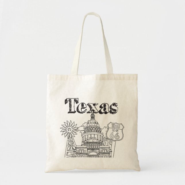 Austin Texas Art Vacation Texas Souvenir Design Tragetasche (Vorne)