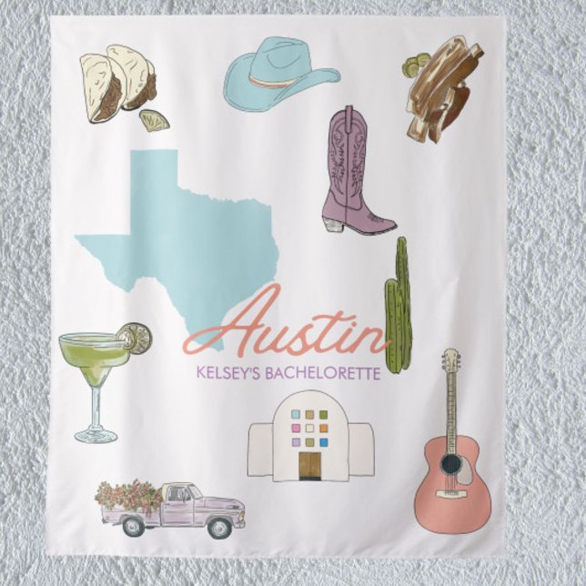 Austin Texas Bachelorette Wedding Wandteppich (Von Creator hochgeladen)