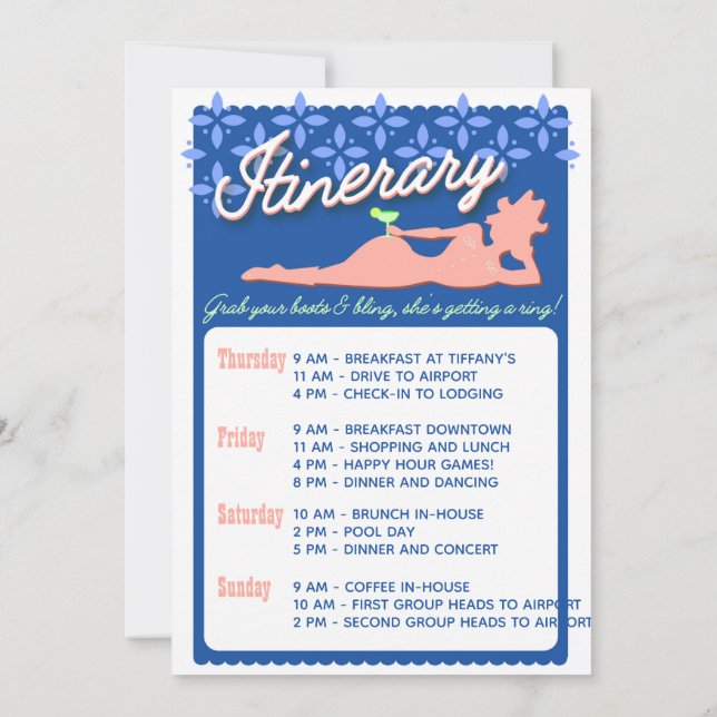 Austin Texas Bachelorette Weekend Itinerary (Rückseite)