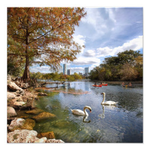 Austin, Texas Barton Creek / Ladybird Lake Skyline Fotodruck