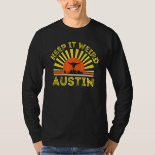 Austin Texas Behielt es komisch Longhorn Sunset 3 T-Shirt