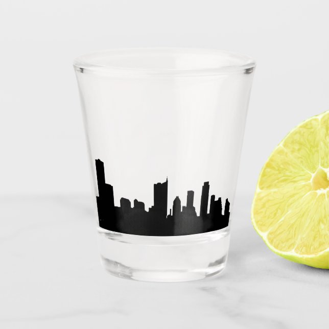 Austin Texas berühmte Städte Skyline Shot Glass Schnapsglas (Vorderseite)